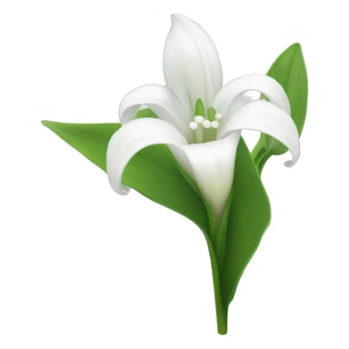 White Lilly of the valley flower sticker