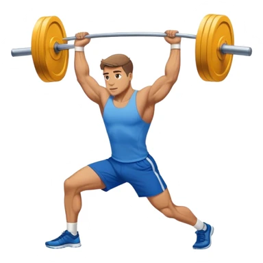 buff man blue shorts plank exercise sticker