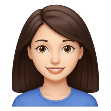 Eine Jugentliche brünette sticker