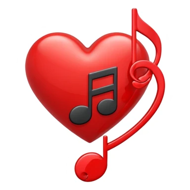 pop music themed heart sticker