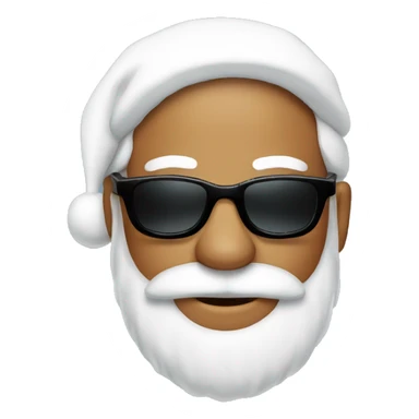 Santa clause with sunglasses sticker