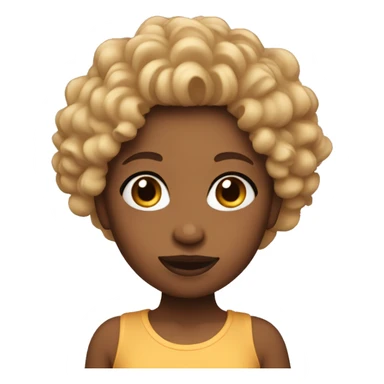 memoji girl with curly hair  sticker