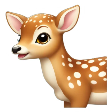 happy baby deer sticker