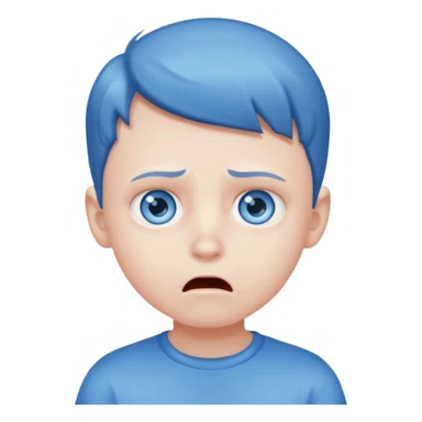 Little scared boy sticker