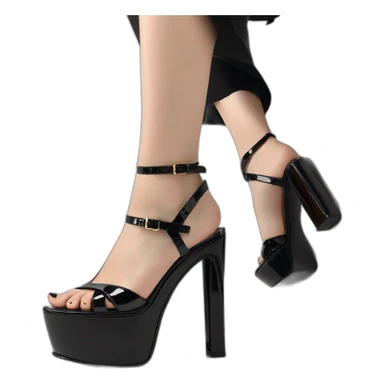 Ysl heel sandal TRIBUTE PLATFORM SANDAL black PATENT LEATHER sticker