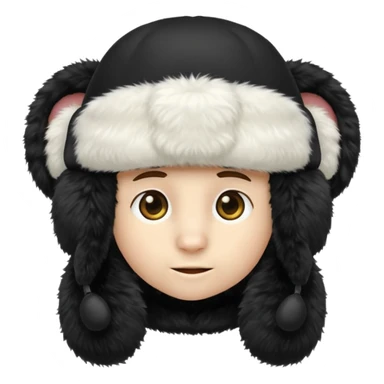 A blank Black ushanka sticker