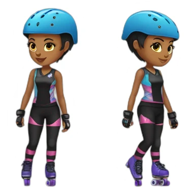 female roller derby sticker