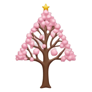 Light Pink decorated tree sticker
