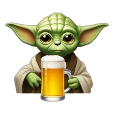 yoda and beer sticker