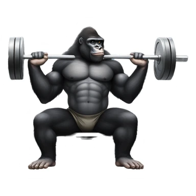 Gorilla doing bench press sticker