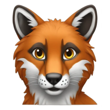 Renard avec panthère noire sticker