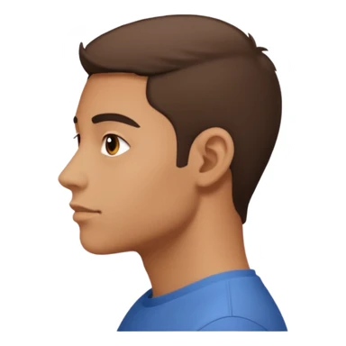 the profiile of a face, looking completely to one side sticker