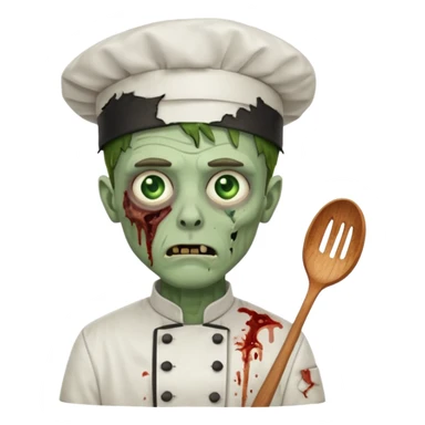 zombi man chef sticker