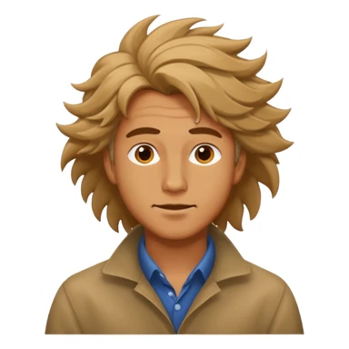 Rooftop man wind hair sticker