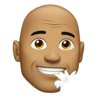 the rock with a pineapple sticker