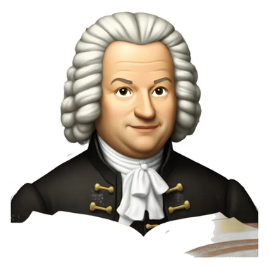 Johann Sebastian Bach playing the organ sticker