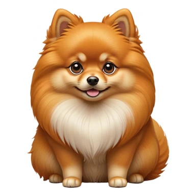 Cinematic Noble Orange Pomeranian Portrait Emoji, Poised and regal, with a compact, fluffy build and a well-groomed, vibrant orange Fur, deep-set soulful brown eyes, Simplified yet sharp and sophisticated features, highly detailed, glowing with a soft, dignified glow, high shine, intelligent and spirited, stylized with an air of elegance, focused and attentive, soft glowing outline, capturing the essence of a watchful and confident companion, so majestic it feels as though it could prance out of the screen with effortless authority! sticker