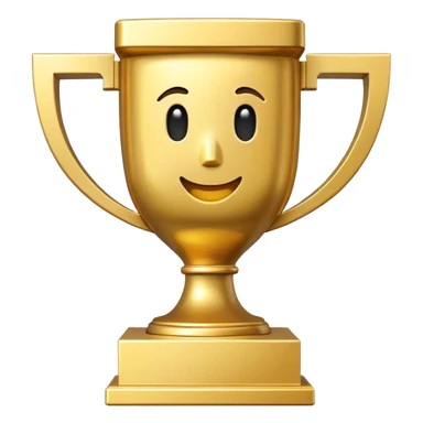 SQUARED TROPHY WITH A 6 ON IT sticker