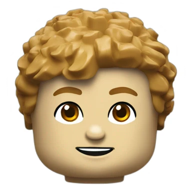 lego mini figure head sticker