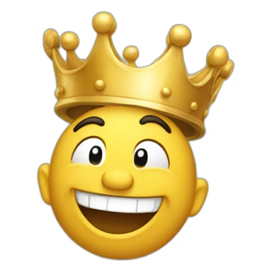 A laughing king sticker