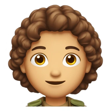 Une scout avec cheveux long marron sticker