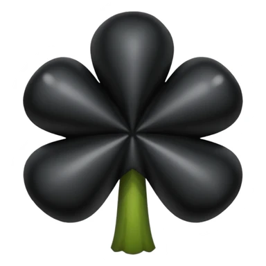 Un trébol de cinco hojas negro sticker