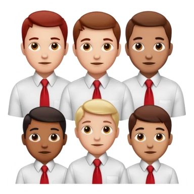 people with only red tie no suit sticker