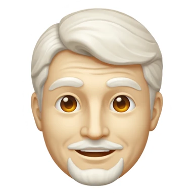 Marble style statue of man face happy sticker