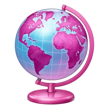 mix light pink dark pink and white girly internet globe sticker