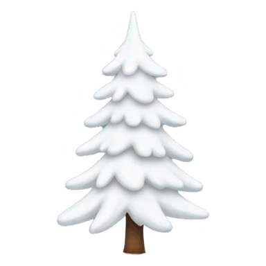  actual white fir christmas tree isolated.  sticker