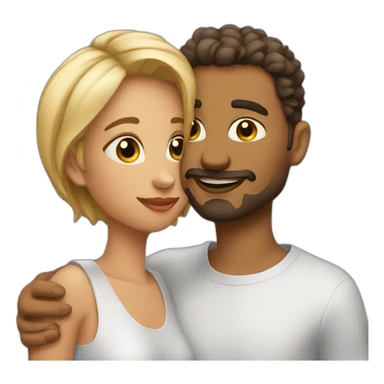 Couple bisous sticker