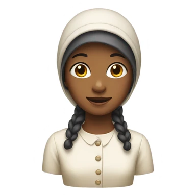 girl wearing a bonnet sticker