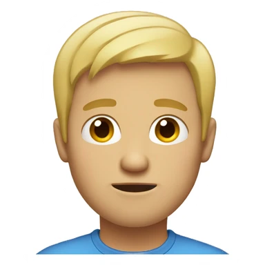 Guy with short blond hair sick sticker