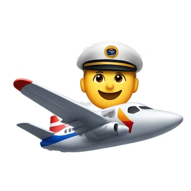 little pilot in a captain hat waving and flying a southwest plane sticker