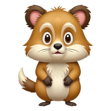 A confused animal shrugging sticker