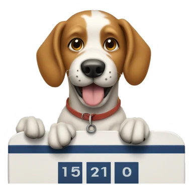 Dog riding a scoreboard  sticker