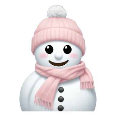 Snowman with light pink scarf  sticker