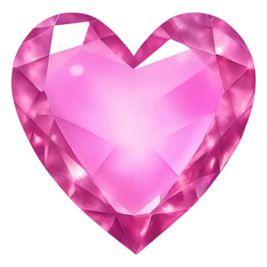 Sparkling pink heart sticker