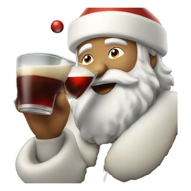 Santa Claus drinking  sticker