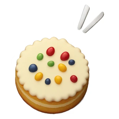 slice of cake top view sticker