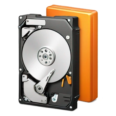 LaCie Hard Drive Metal orange sticker