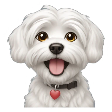 happy dog Maltese lol sticker