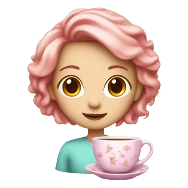 A girly cup of tea sticker