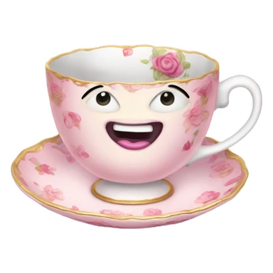 coquette teacup sticker