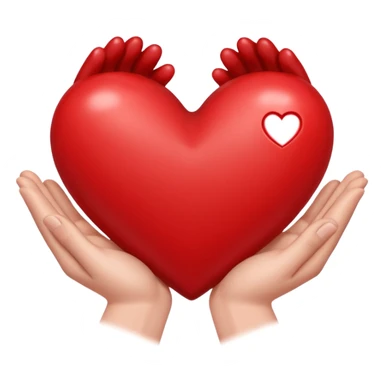 open hands and a heart representing understanding sticker