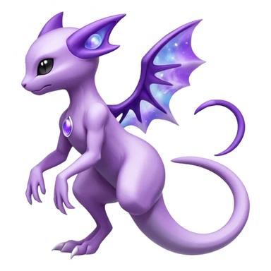 Mewtwo-Lunala-Fakémon-hybrid-creature (full body)  sticker
