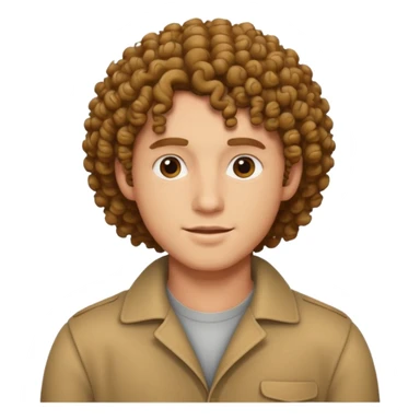 men with curly  hairs sticker