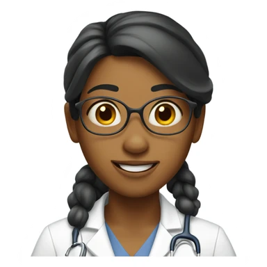 Goofy girl doctor sticker