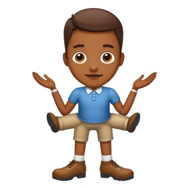 Bow legged brown skin man sticker