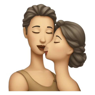 Lady kissing sticker